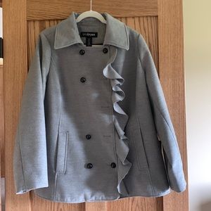 Lane Bryant Pea Coat with ruffle